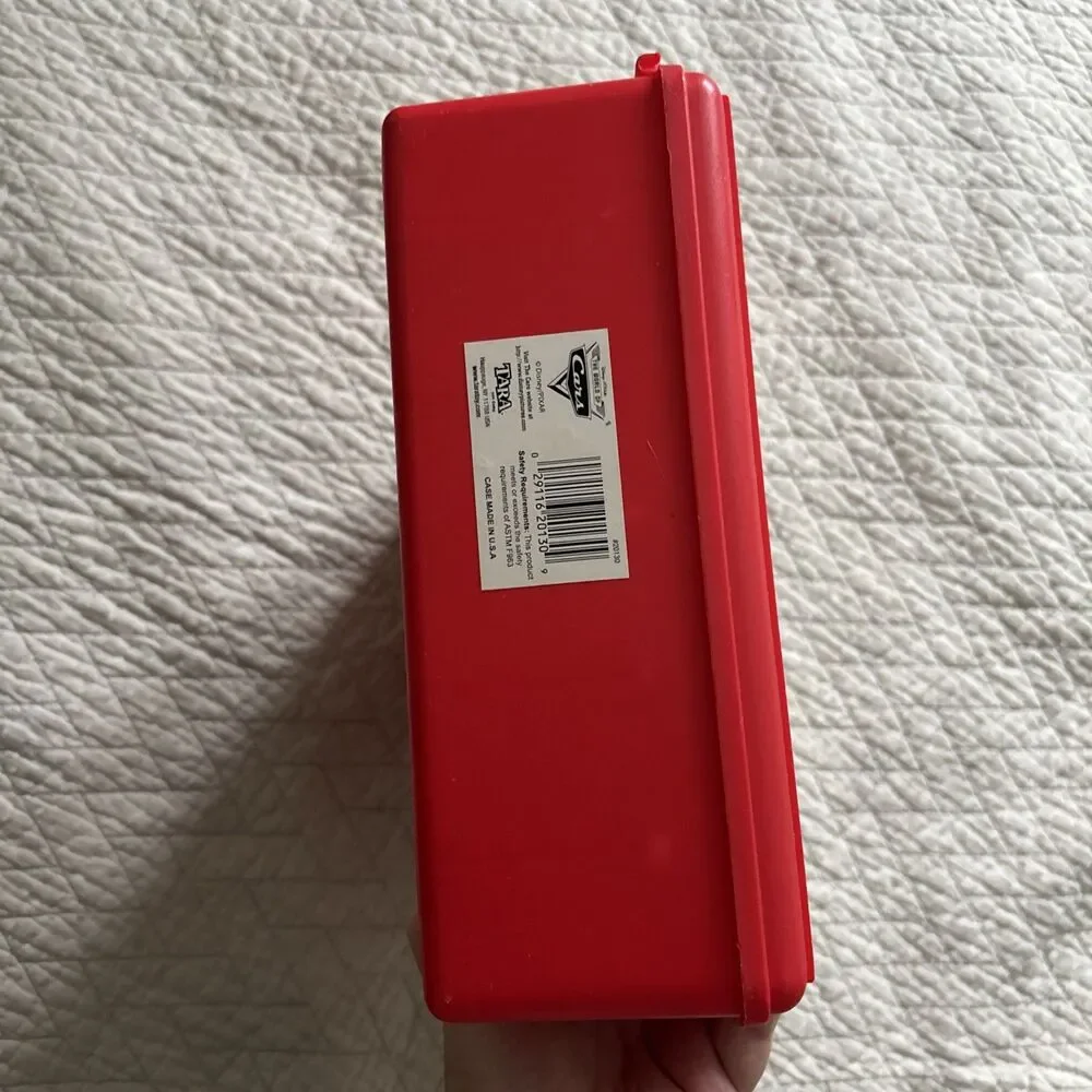 Disney Cars Red Plastic Carrying Storage Case For 50 Vehicles